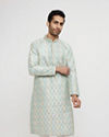 Aqua Green Georgette Embroidered Kurta Set